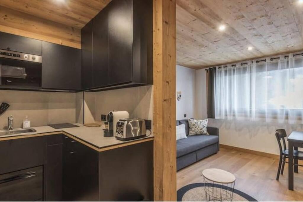Charmant T2 Megeve, 10 Min A Pied Du Centre Extérieur photo